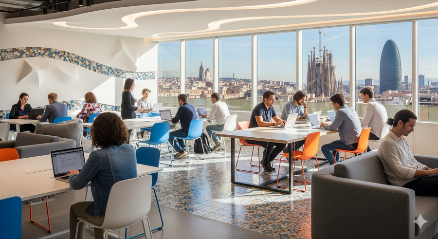 Working from Barcelona